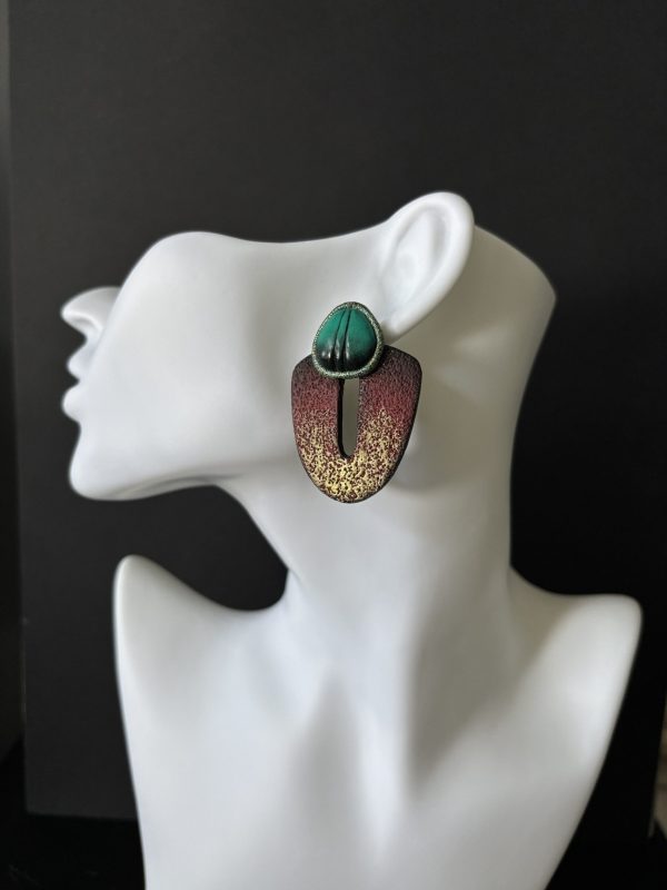 Сережки серії «Totem» Смарагдовий