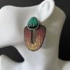Сережки серії «Totem» Смарагдовий