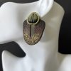 Сережки серії «Totem» Коричневий