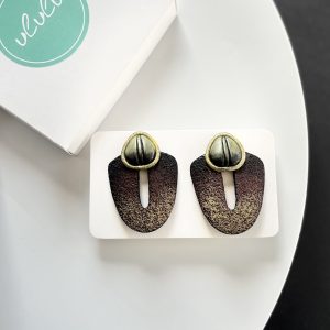 Сережки серії «Totem» Коричневий