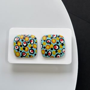 Сережки-цвяшки серії «Конфеті» Бірюзовий