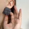 Квадратні фактурні сережки-цвяшки «Nebula»