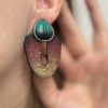 Сережки серії «Totem» Смарагдовий