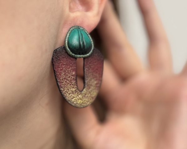 Сережки серії «Totem» Смарагдовий