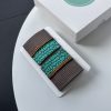 Квадратні сережки-цвяшки «Texture Mix» Бірюзовий