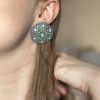 Круглі сережки-цвяшки серії «Мозаїка» Сірий