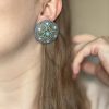 Круглі сережки-цвяшки серії «Мозаїка» Сірий