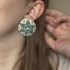 Круглі сережки-цвяшки серії «Мозаїка»